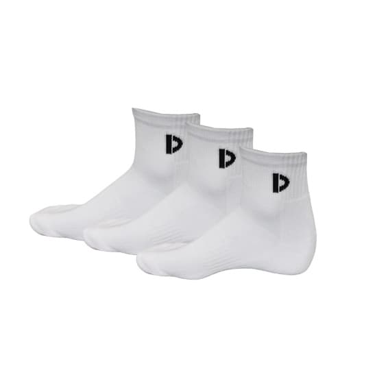 Donnay quartersokken wit, 3 paar