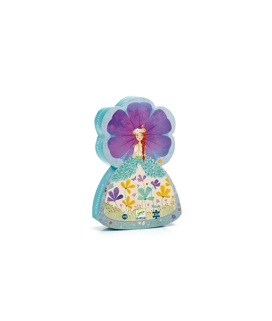 Silhouet Puzzel De bloemenprinses ( 36 stukjes)