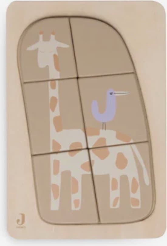 Jollein — houten puzzel jungle giraf