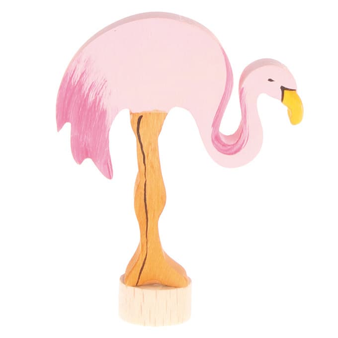 Grimm’s — houten steker flamingo