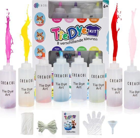 Creacol — tie-dye kit, 8 kleuren