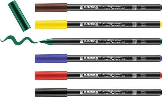 Edding 4200 — porseleinstiften basiskleuren (6 stuks)