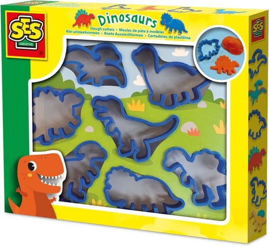 SES — klei-uitsteekvormen dino’s (7 stuks)