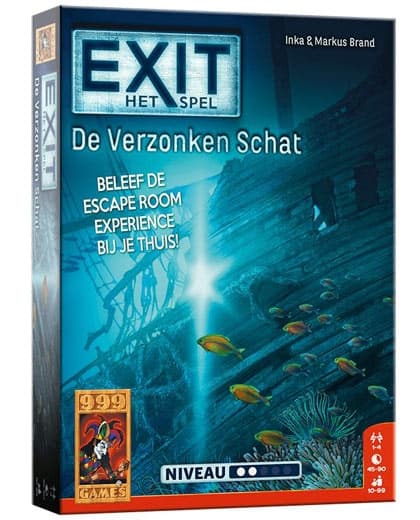 EXIT: Het Spel - De Verzonken Schat - 999 Games Bordspel|Coöperatief