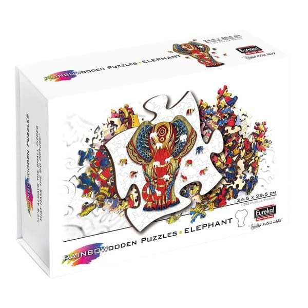 Rainbow — houten olifantpuzzel (120 st.)