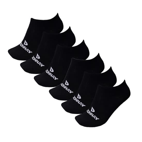 Donnay sneakersokken zwart, 6 paar