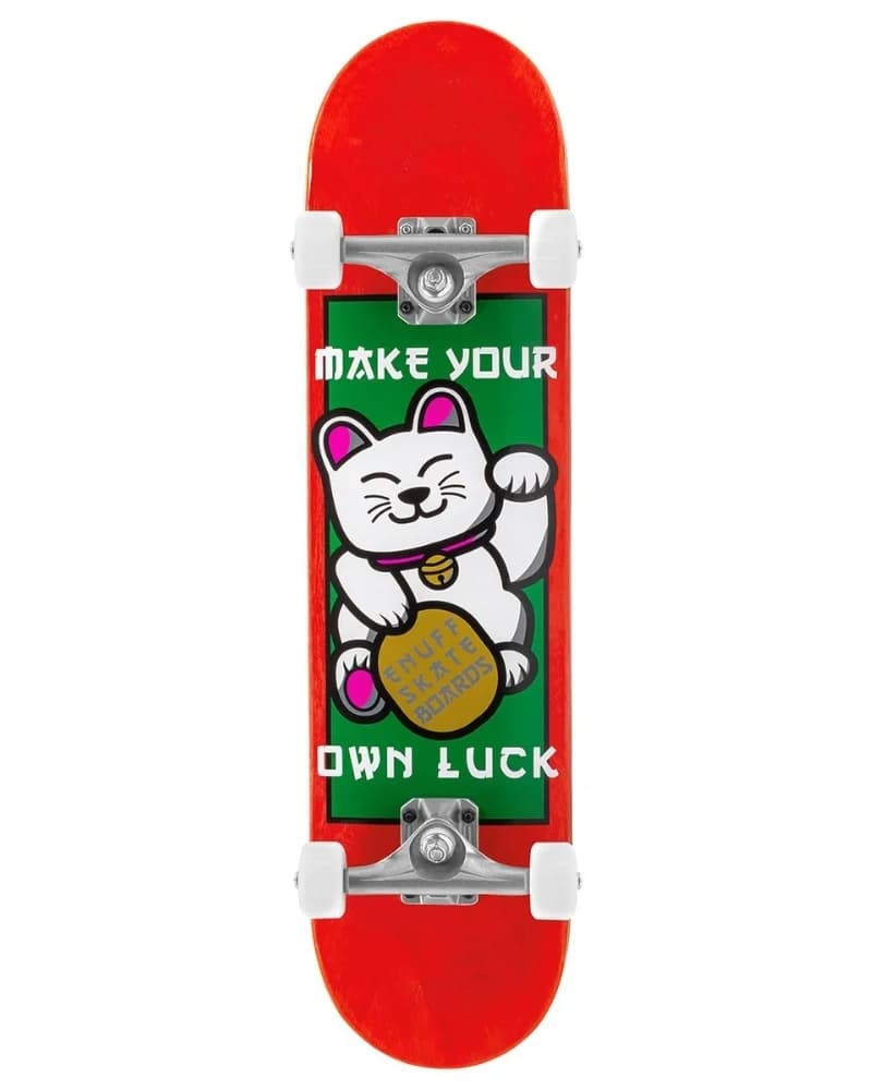 Enuff - Lucky Cat 7.25" - Skateboard Complete - Rood