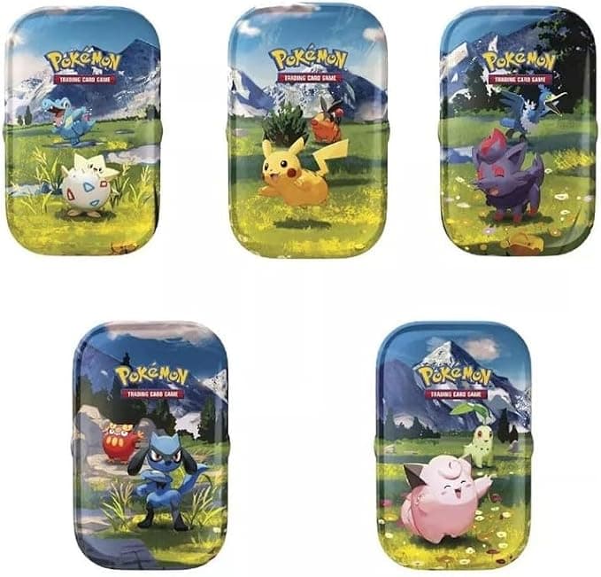 Pokemon mini-blikbundel - 50 kaarten, 1 zeldzame kaart en spelmunt