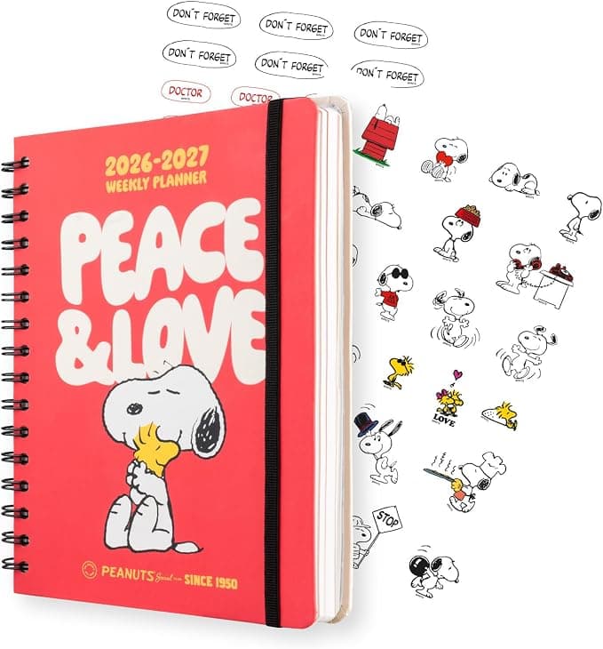 Snoopy A5 week schoolagenda 2026-2027
