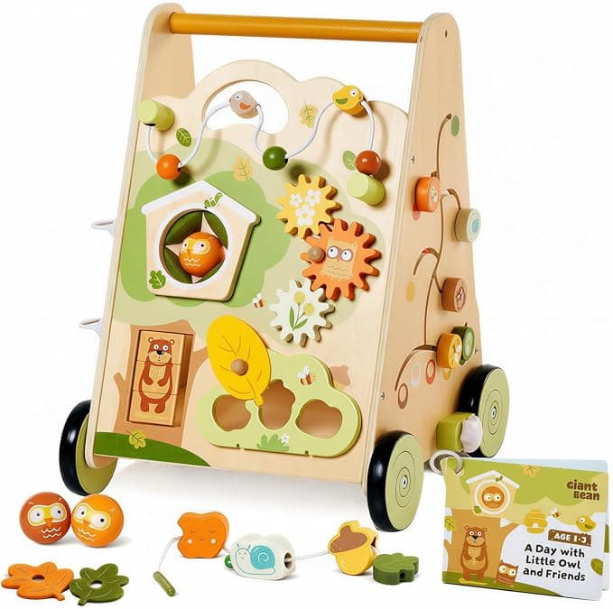 Loopwagen Hout 8-In-1 Activiteitencentrum Vanaf 1 Jaar