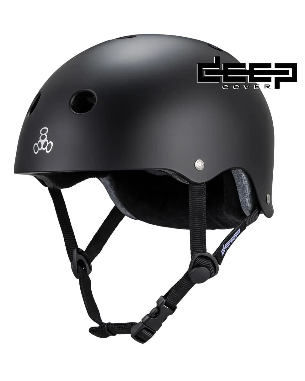 Triple Eight - Deep Cover Matte Black - Helm - XS/S