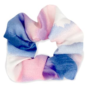 scrunchie Zijde Pink-blue