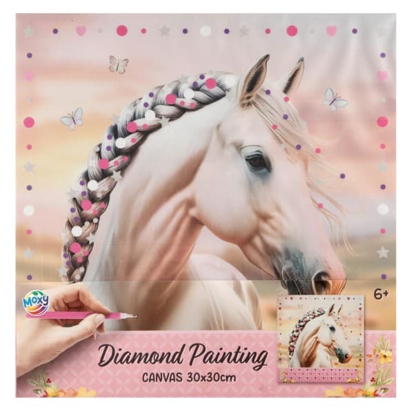 Diamond Painting — paard (30×30 cm)