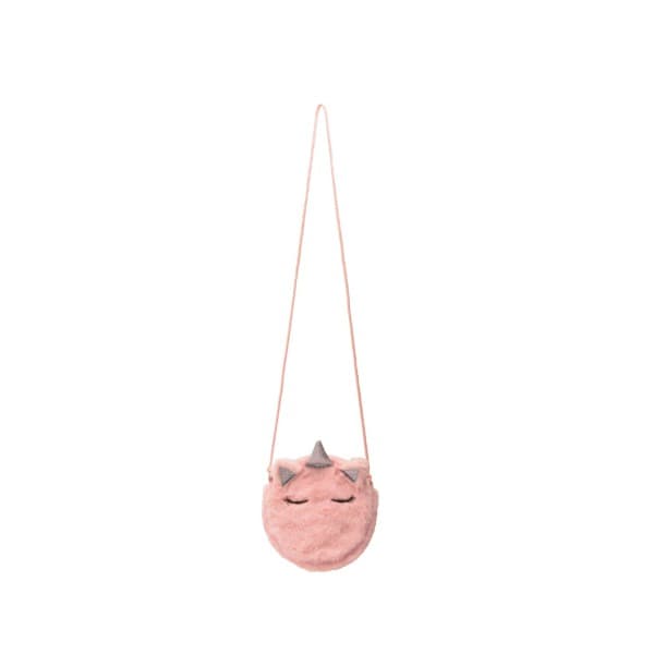 Unicorn schoudertasje (fluffy, roze)