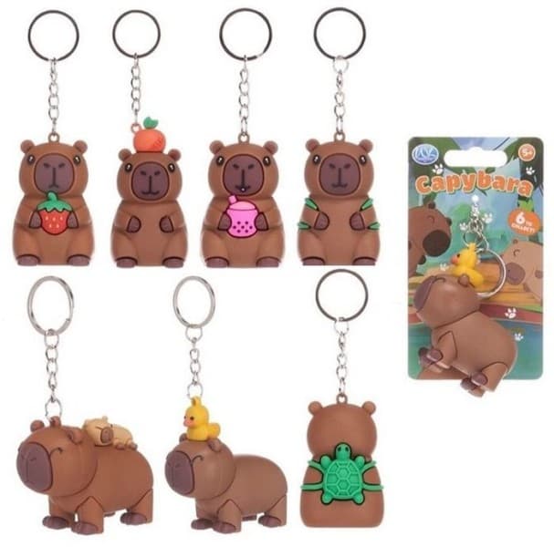 Capybara Sleutelhanger 3d 4-5cm