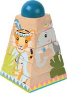 Houten kubuspuzzel jungle (FSC)
