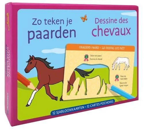 Zo teken je paarden - 12 sjabloonkaarten