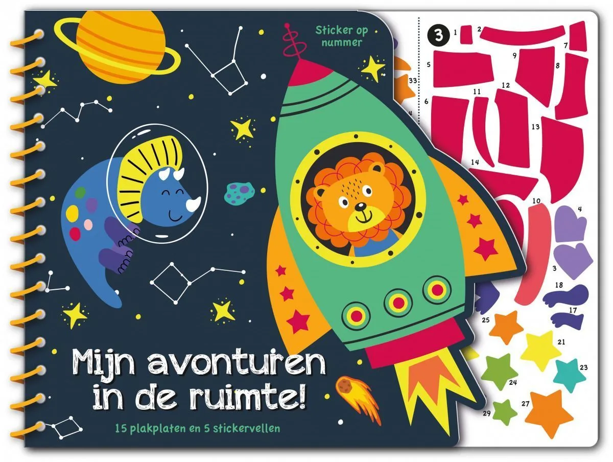 Stickerboek Stickeren op nummer - Ruimte avonturen