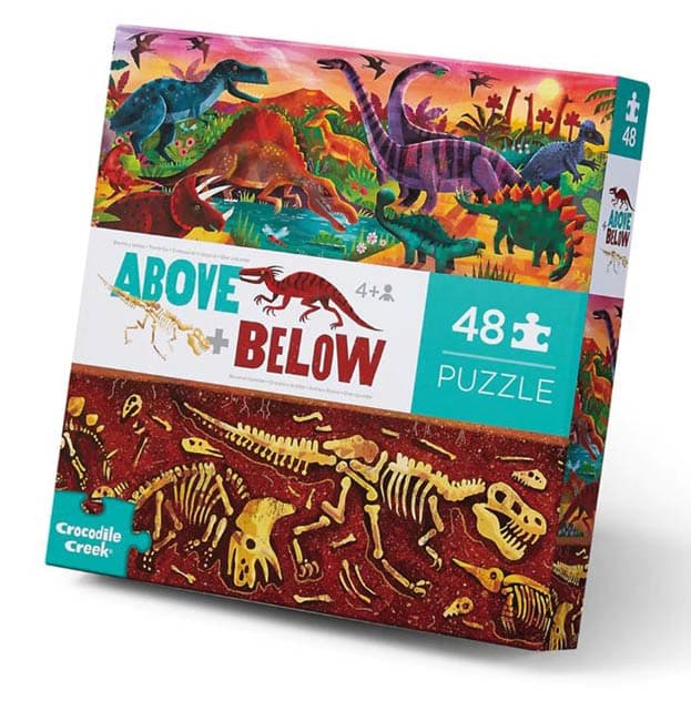 Above Below Puzzle - Wereld van de Dinosaurussen (48) - Crocodile Creek Legpuzzel