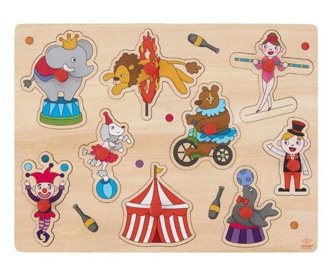 Houten inlegpuzzel Circus
