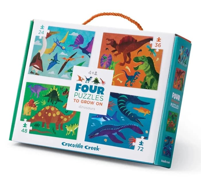 Vier dinosaurus puzzels (24, 36, 48, 72) - Crocodile Creek Legpuzzel