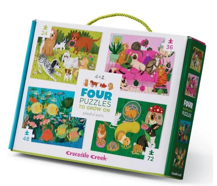 Vier huisdieren puzzels (24, 36, 48, 72) - Crocodile Creek Legpuzzel