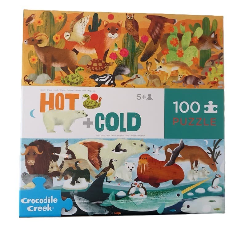 Puzzel tegenstellingen - Warm + Koud (100) - Crocodile Creek