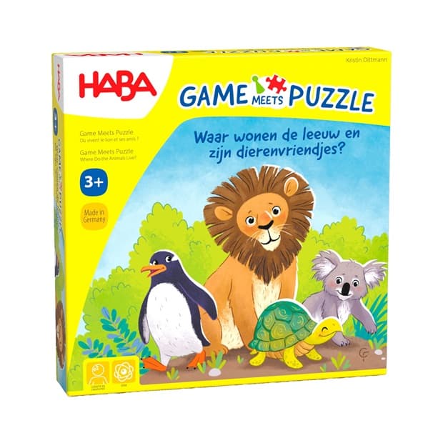 Waar wonen de leeuw en zijn dierenvriendjes? - HABA Legspel