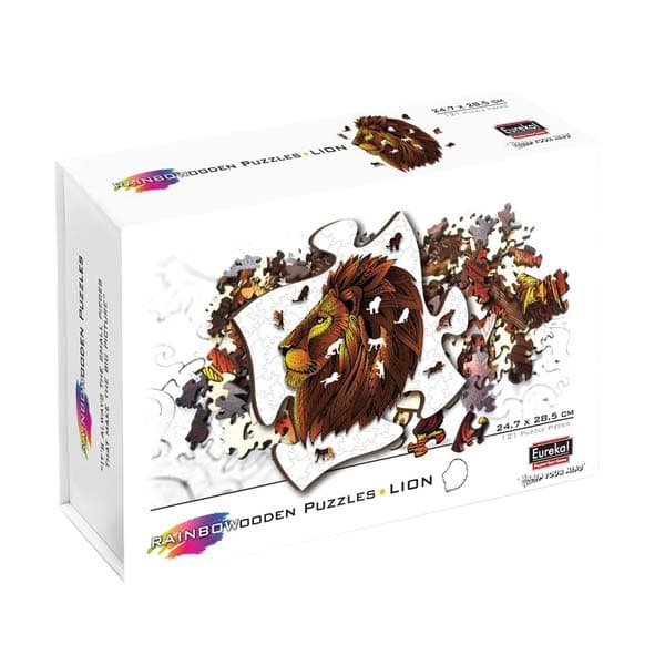 Houten puzzel Leeuw (121) - Rainbow Wooden Puzzles Legpuzzel