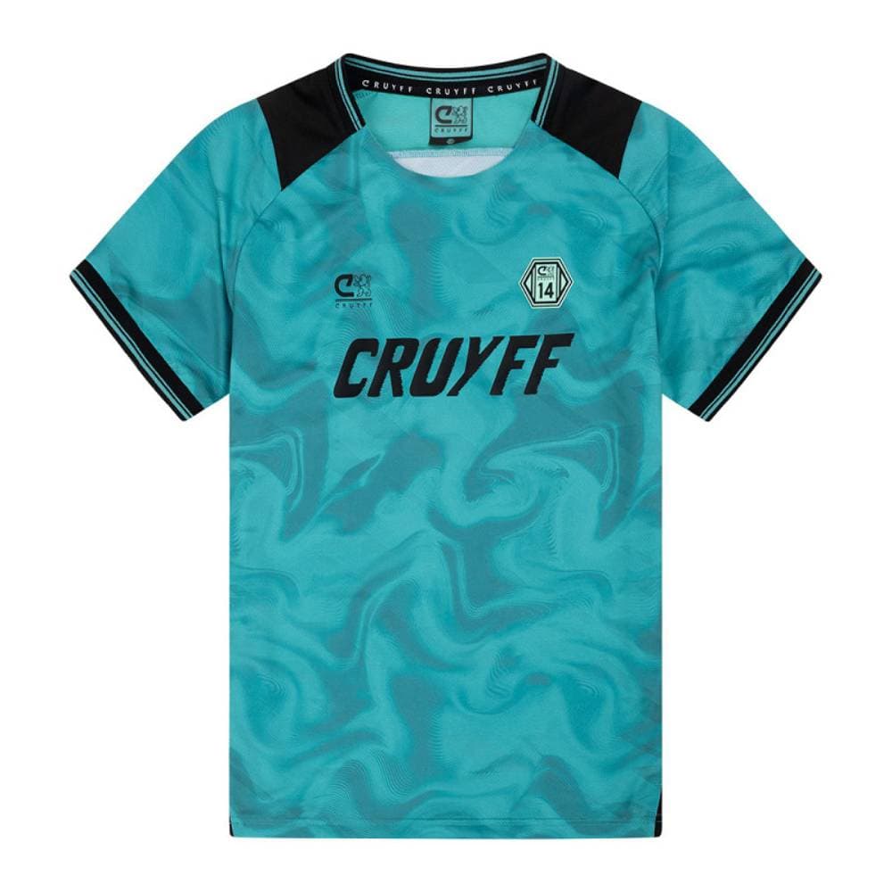 Cruyff Defense T-Shirt Kids Turquoise Zwart