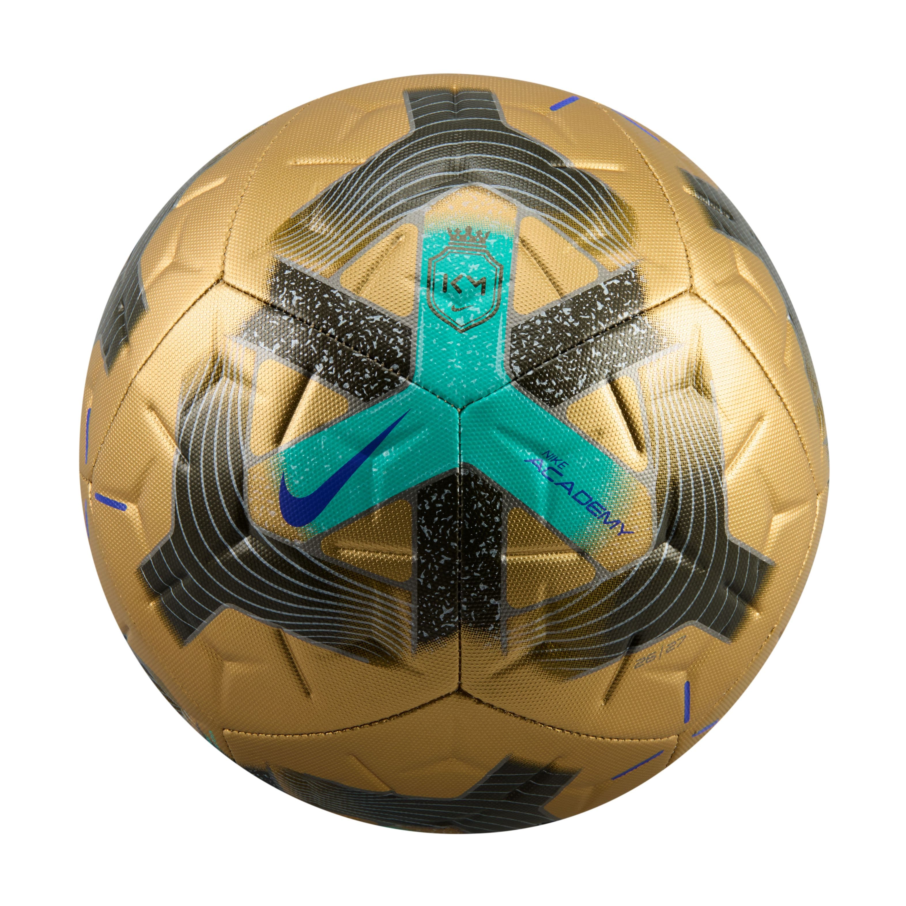 Nike Mbappé Academy Voetbal Maat 5 Metallic Goud Groen Blauw Zwart