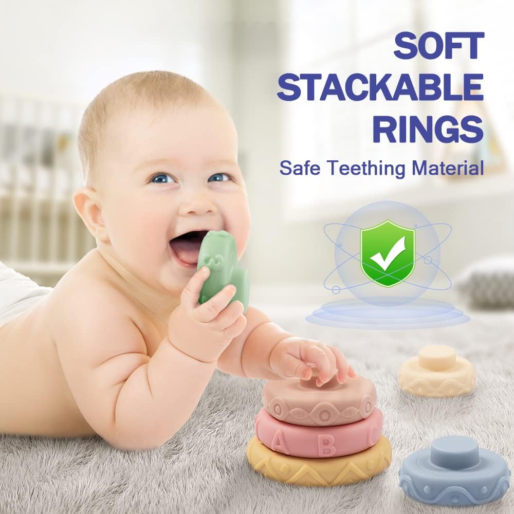 Jyusmile Baby Toys 6-12 Months, Montessori Toys for Babies 6-12 Months, Incl Stacking Building Blocks Soft Infant Teething Toys Sensory Balls for Toddlers 0-3-6-9-12 Months Jyusmile Baby Toys 6-12 Months, Montessori Toys for Babies 6-12 Months, Incl Stacking Building Blocks Soft Infant Teething Toys Sensory Balls for Toddlers 0-3-6-9-12 Months