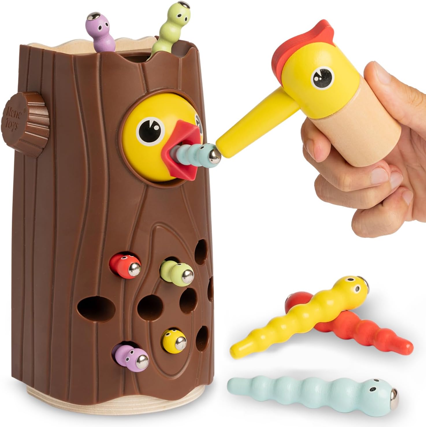Nene Toys Kleine Specht – Magnetisch Educatief Speelgoed voor Kinderen vanaf 2 Jaar – Bevordert Fijne Motoriek en Kleurherkenning bij Kinderen van 2, 3 Jaar – Educatief Spel voor Jongens en Meisjes Nene Toys Kleine Specht – Magnetisch Educatief Speelgoed voor Kinderen vanaf 2 Jaar – Bevordert Fijne Motoriek en Kleurherkenning bij Kinderen van 2, 3 Jaar – Educatief Spel voor Jongens en Meisjes