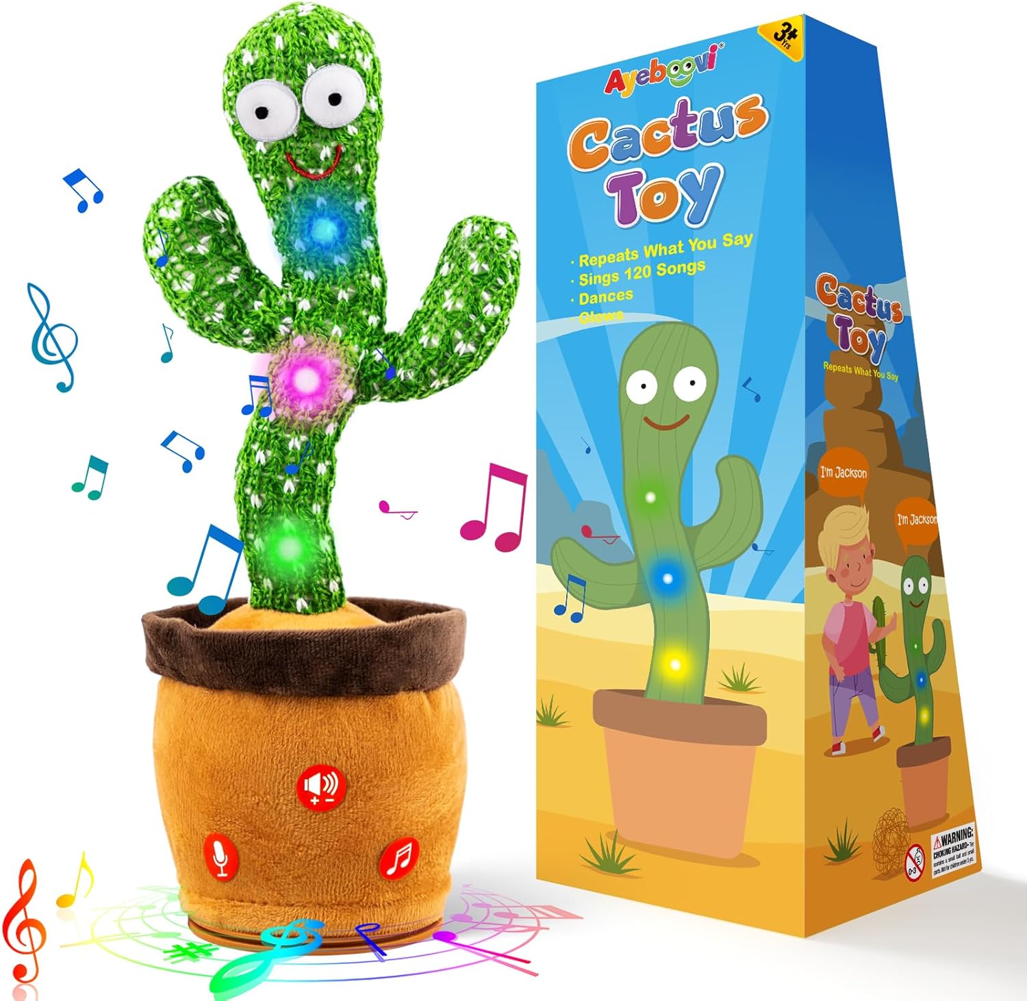 Ayeboovi Dancing Talking Cactus Baby Toy, Mimicking Recording Cactus Toy Repeats What You Say, Singing 120 Songs Toddler Toys Gifts for Birthday Pranks for Kids Autism Toys for 3 4 5 6+ Year Olds Ayeboovi Dancing Talking Cactus Baby Toy, Mimicking Recording Cactus Toy Repeats What You Say, Singing 120 Songs Toddler Toys Gifts for Birthday Pranks for Kids Autism Toys for 3 4 5 6+ Year Olds