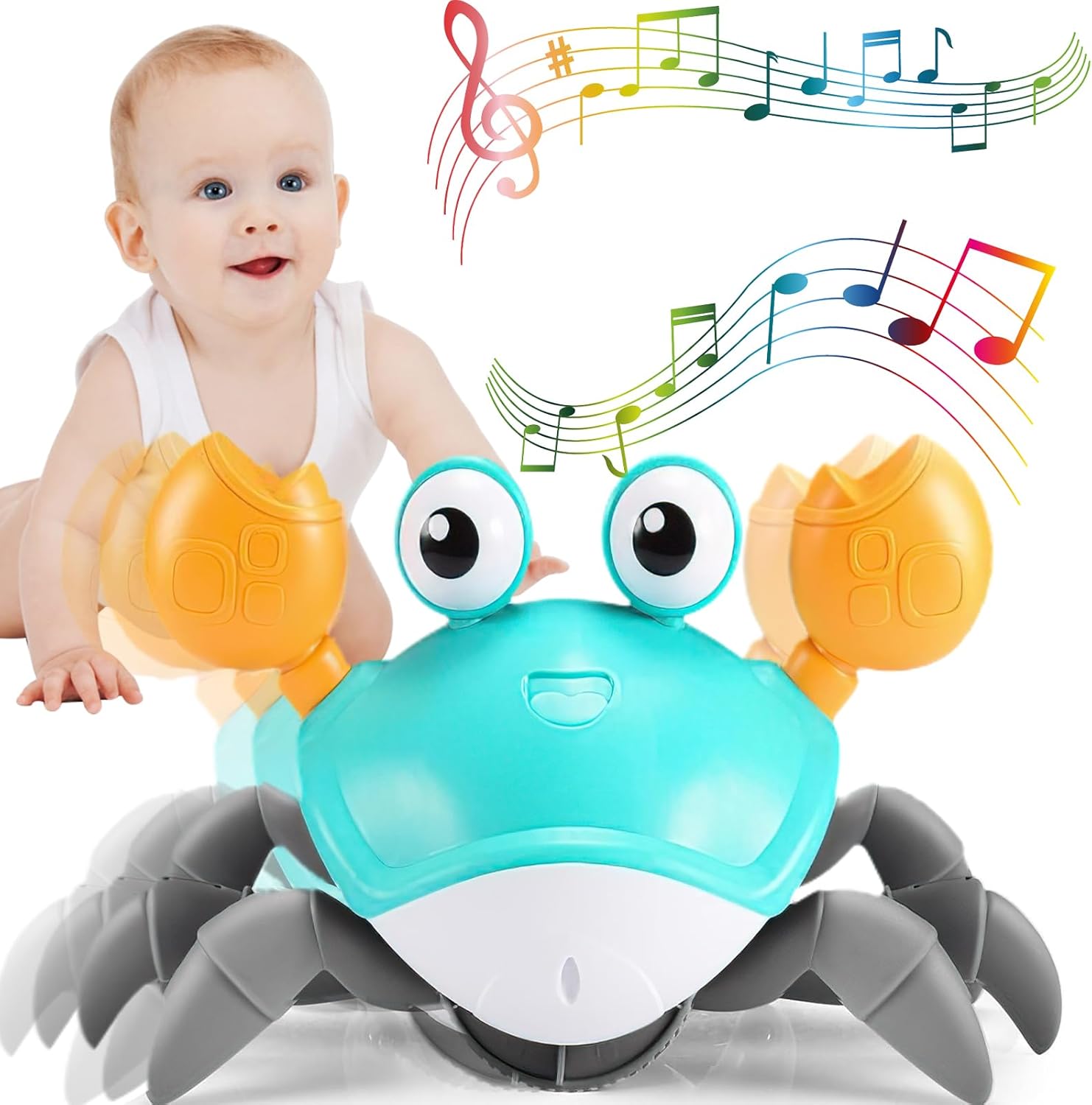 ZZQVIP Babyspeelgoed Krab Jongen Meisje, Speelgoed vanaf 1 2 3 jaar, Kruipend Educatief Muziekspeelgoed, Cadeaus voor Kinderspellen vanaf 3 4 jaar, Familieleerspeelgoed voor Buiktijdspeelgoed ZZQVIP Babyspeelgoed Krab Jongen Meisje, Speelgoed vanaf 1 2 3 jaar, Kruipend Educatief Muziekspeelgoed, Cadeaus voor Kinderspellen vanaf 3 4 jaar, Familieleerspeelgoed voor Buiktijdspeelgoed