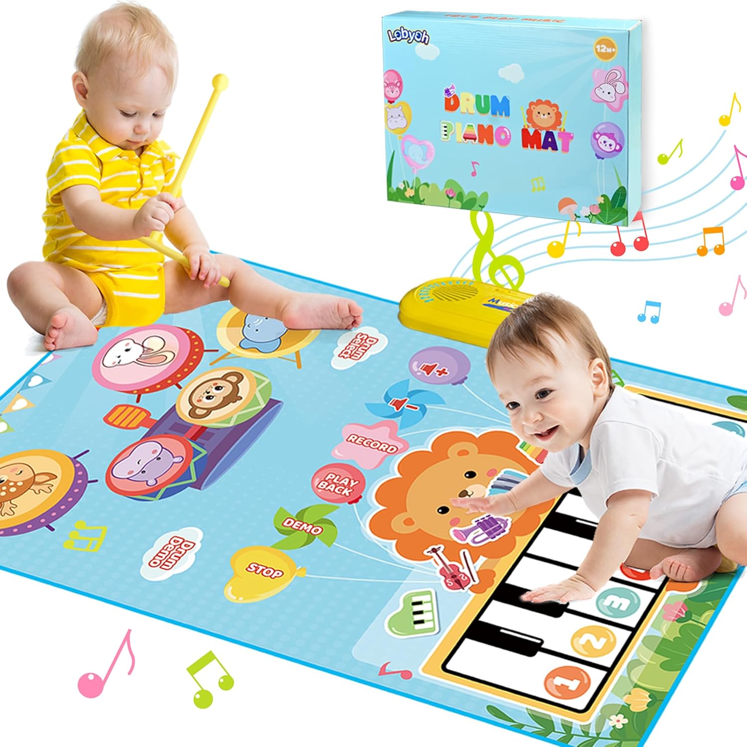 Lobyoh Speelgoed voor 1 Jaar Oud Meisje, 2 in 1 Muziek Mat Piano Speelkleed Peuter Drum Speelgoed, Prinses Cadeaus voor Meisjes 1 2 3 4 5 Jaar Oud Lobyoh Speelgoed voor 1 Jaar Oud Meisje, 2 in 1 Muziek Mat Piano Speelkleed Peuter Drum Speelgoed, Prinses Cadeaus voor Meisjes 1 2 3 4 5 Jaar Oud